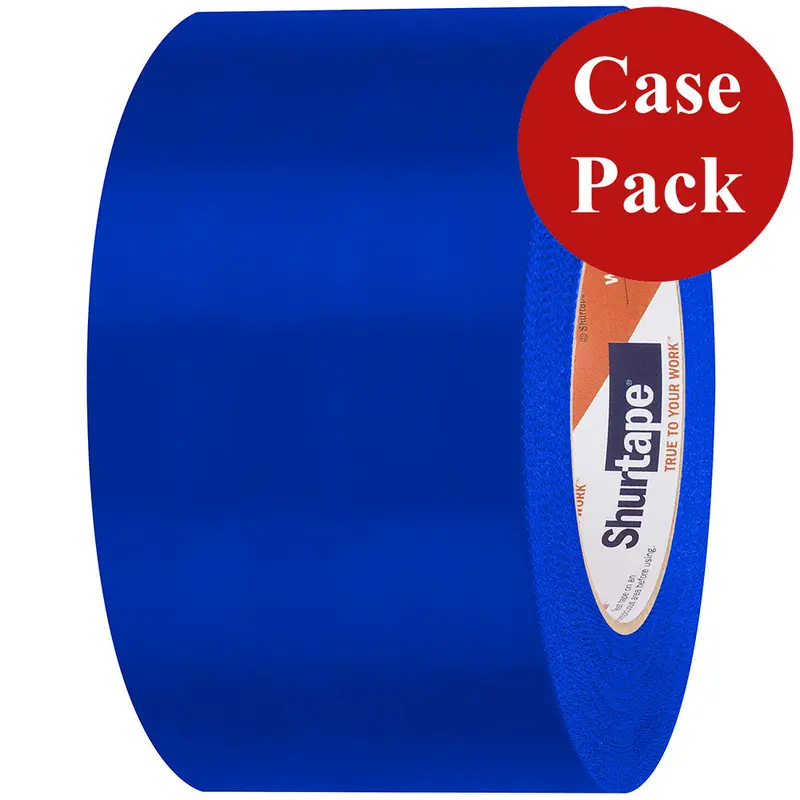 Shurtape Uv-Resistant Blue Heat-Shrink Tape – 72Mm × 55M, Serrated Edge, Case Of 16 [105742C] 1