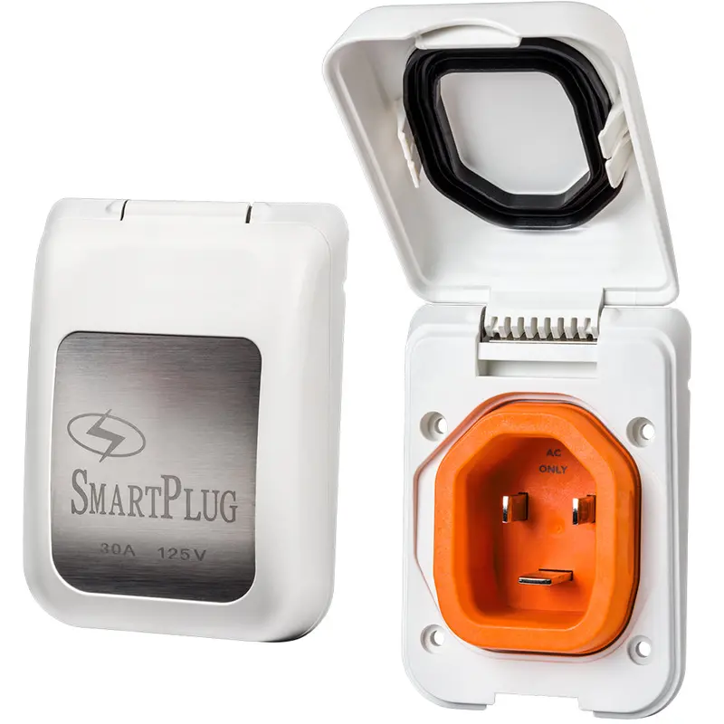 Smartplug 30A Non-Metallic Male Inlet Cover In White – Bm30Pw 1