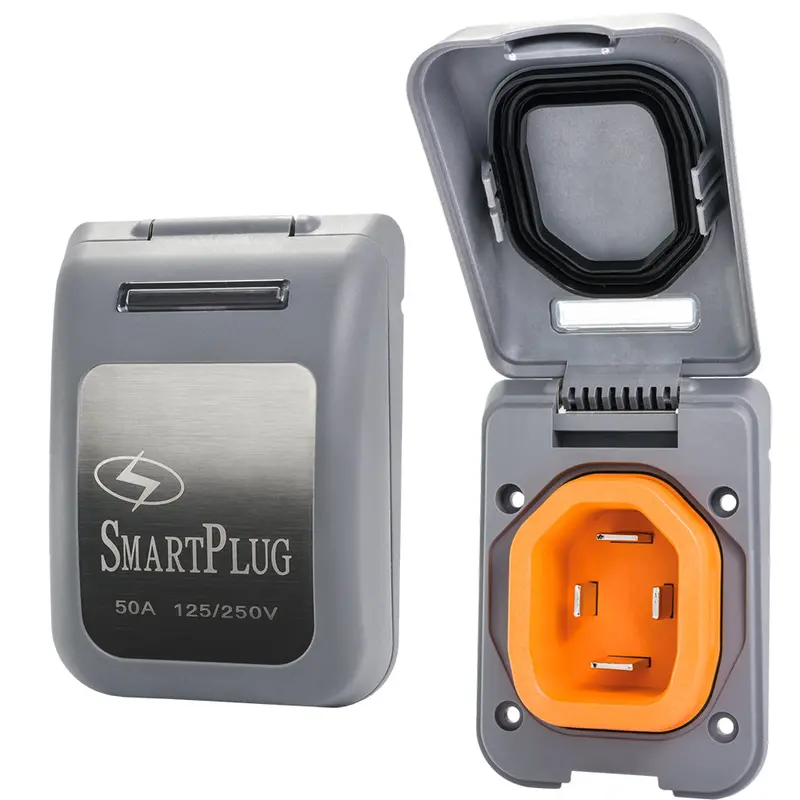 Smartplug 50A Non-Metallic Male Inlet Cover In Grey – Bm50Pg 1