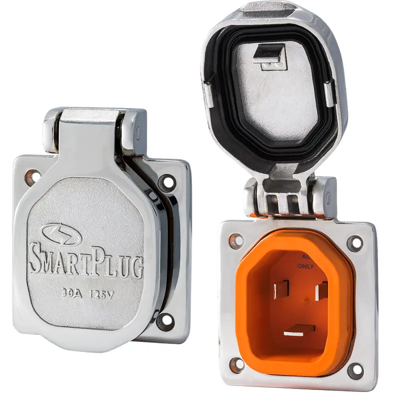Smartplug Bm30Nt – 30A Stainless Steel Male Inlet Cover 1