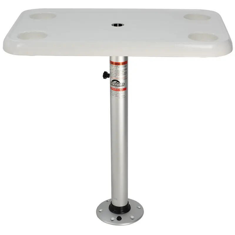 Springfield Rectangular Folding Table – 16" X 28", White Finish With Thread-Lock Fasteners (1690107) 1