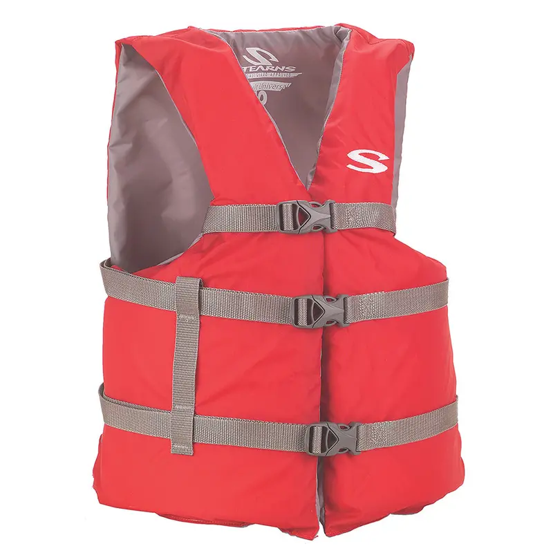 Stearns Adult Universal-Fit Red Pfd Life Vest – Uscg-Approved [2158948] 1