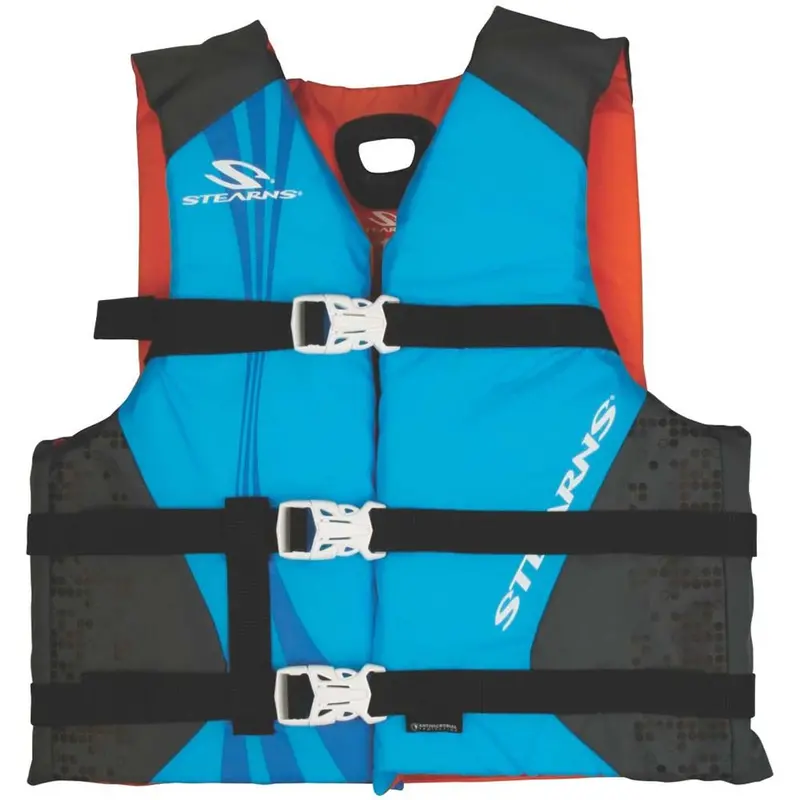 Stearns Antimicrobial Nylon Child Life Vest – 30–50 Lb Capacity, Blue [2000036885] 1
