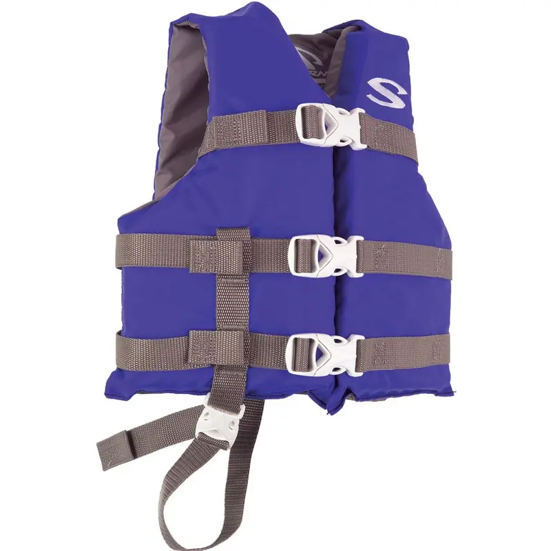Stearns Classic Child Life Jacket – 30–50 Lb Weight Range, Blue/Grey Design [2159358] 1