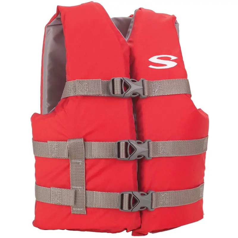 Stearns Youth Classic Life Vest – Red/Grey, Designed For 50–90 Lb Users [2159436] 1