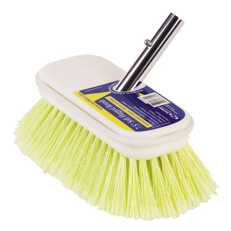 Swobbit Soft Flagged 7.5-Inch Brush – Yellow Bristles For Gentle Wax And Polish Application 1