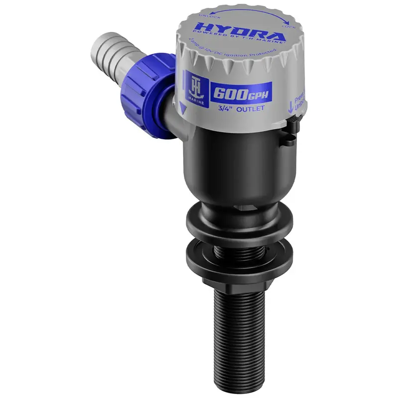 T-H Marine Hydra Livewell Pump – 600 Gph, 12V Dc, Long Nozzle 1