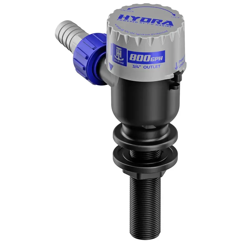 T-H Marine Hydra Livewell Pump – 800 Gph, 12V Dc, Long Nozzle 1