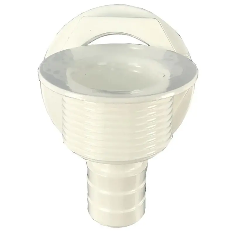 T-H Marine Straight Barbed All-Purpose Drain Fitting – White Polypropylene – Apd-2-Dp 1