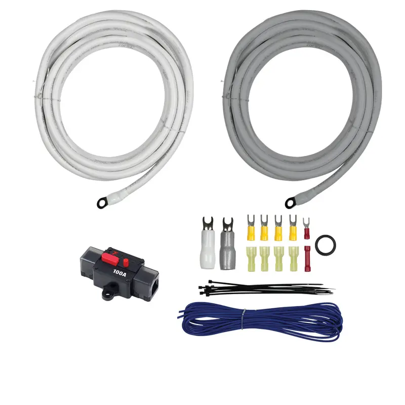 T-Spec V10 4-Gauge Amplifier Wiring Kit — Includes 20-Foot (6.1 M) Power/Ground Cables, Model V10-2041 1