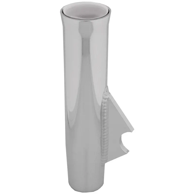 Taco Flared Weld-On Rod Holder – 9-3/4" Length, 1-3/4" Id, Polished Finish With White Liner 1