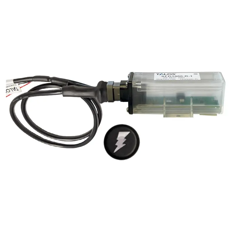 Talos Sfd1000R-T1 Lightning Detector – Remote Unit, 10' Cable, Black Round Indicator With Translucent Housing 1