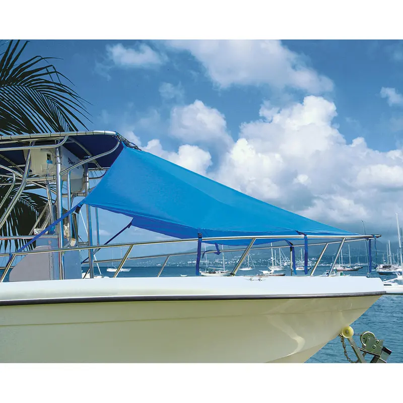 Taylor Made Pacific Blue T-Top Bow Shade For Pontoon Boats – 6 Ft L × 90 In W 1
