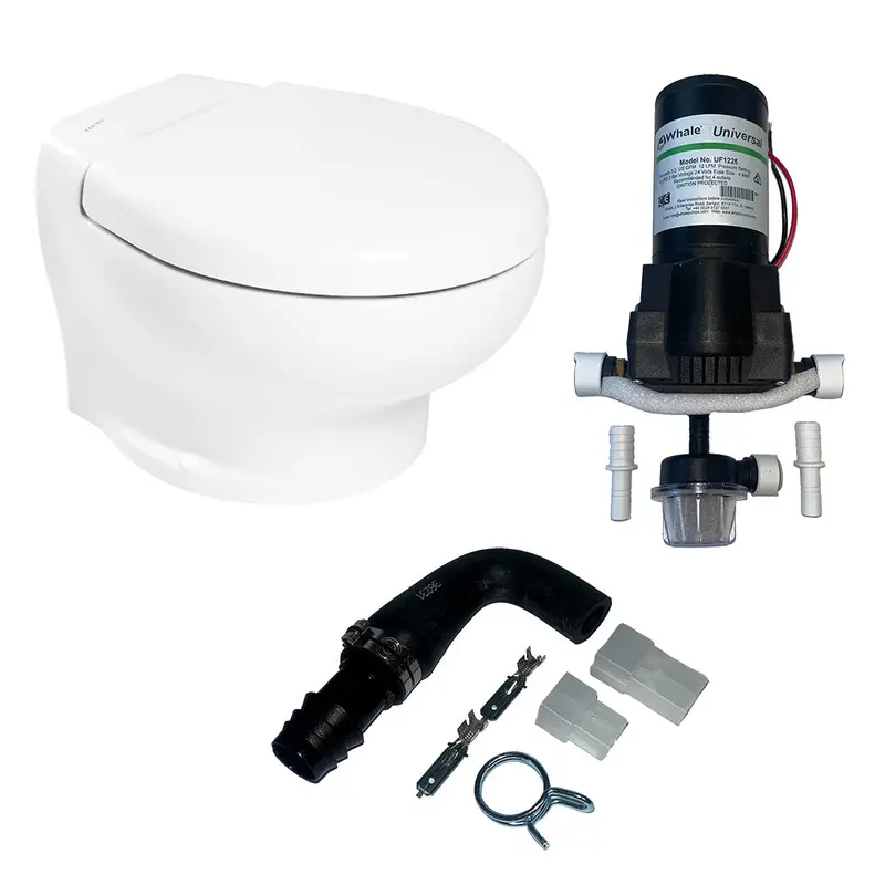 Thetford Nano Eco Compact Raw Water Toilet Kit – 24V Dc With Integrated Inlet Pump [T-Nan024Pw/Tsft/Na-Rwkit] 1