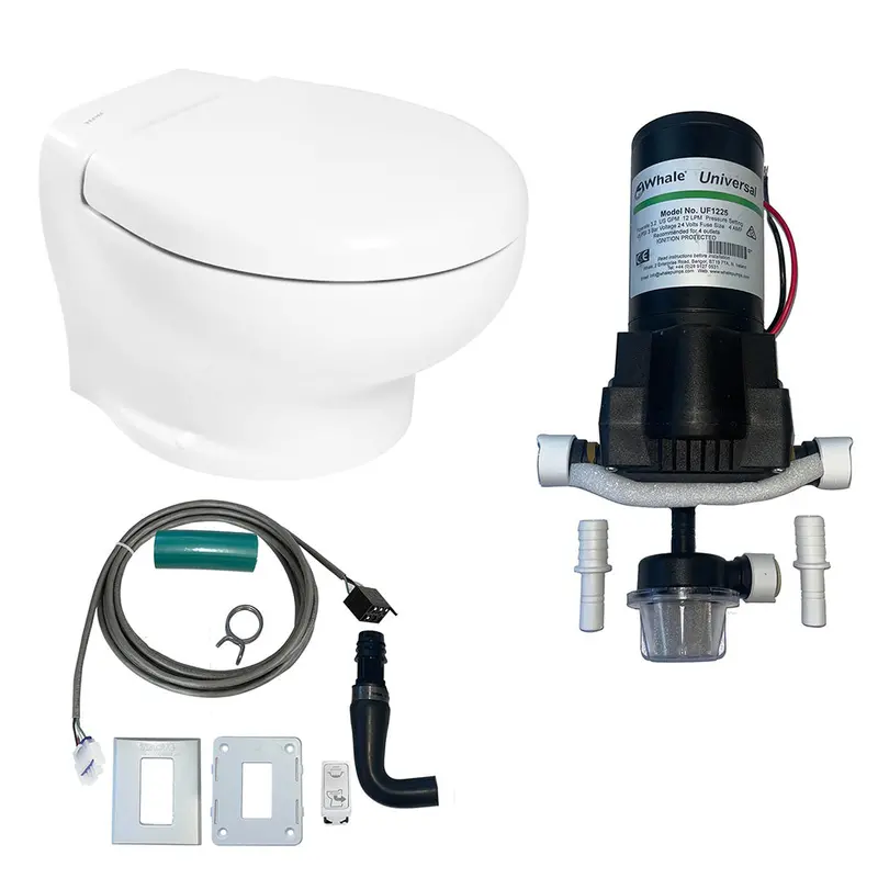 Thetford Nano Eco Compact Toilet – Raw Water System Kit With Inlet Pump, 24V [T-Nan024Pw/E/Na-Rwkit] 1