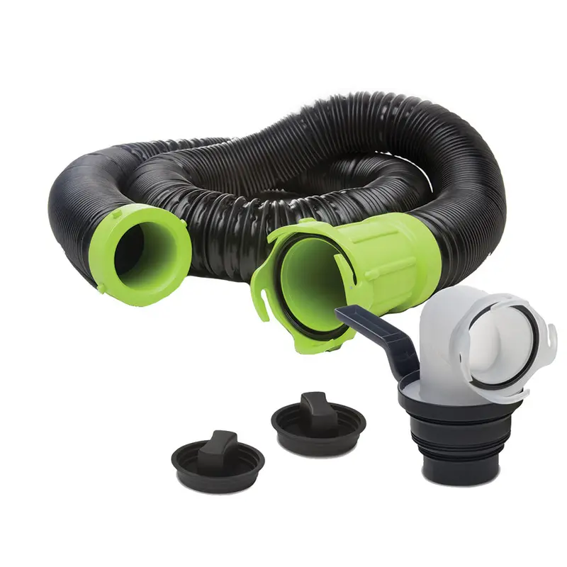 Thetford Titan Premium 15-Foot Sewer Hose Kit With Universal Bayonet & 5-In-1 Adapter (Model 17853) 1
