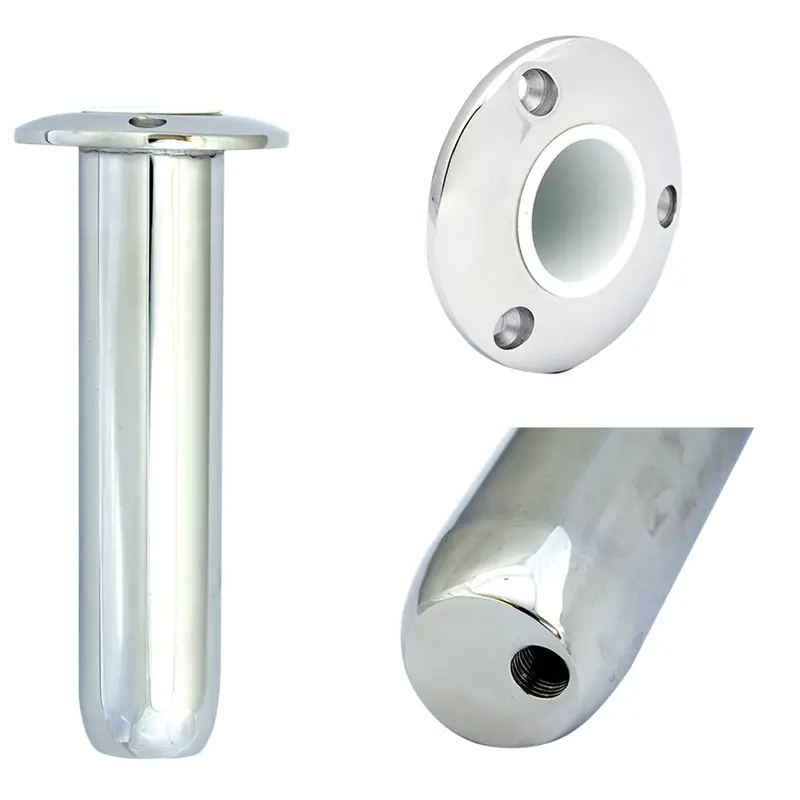 Tigress 9-Inch Round-Head Closed-Base Rod Holder – Zero-Degree Angle – Model 77902 1