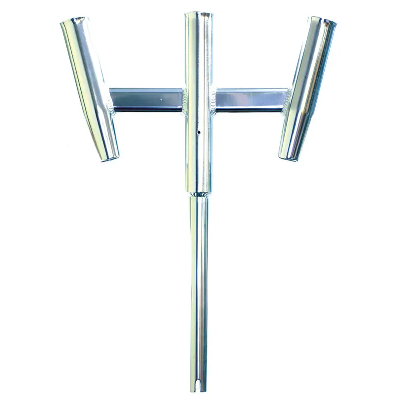Tigress Triple Aluminum Kite Rod Holder – Straight-Butt, Polished Finish – Model 88159 1