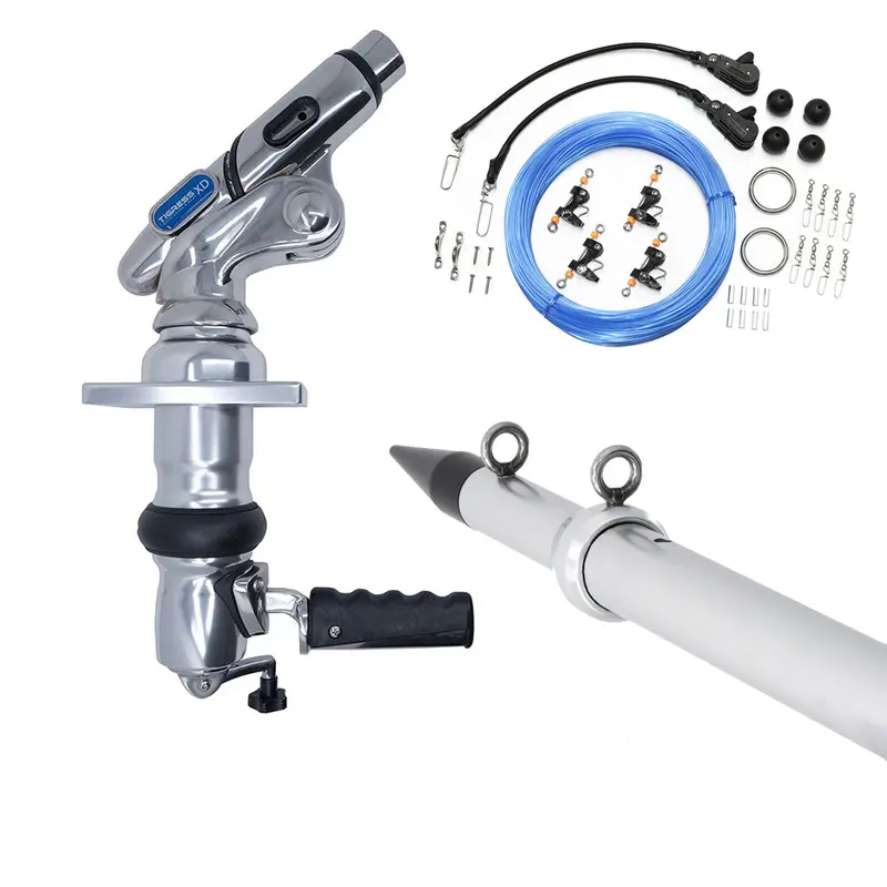 Tigress Xd Crank Top Mount 18' Outrigger System – Silver Pro Double Rigging Kit 1