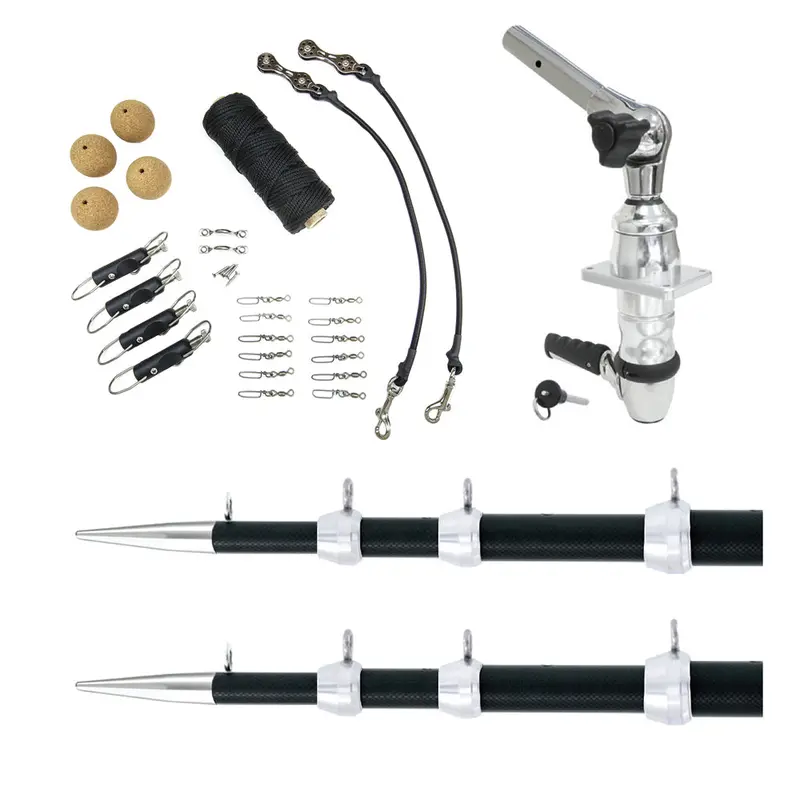 Tigress Xd Top Mount System – 18-Foot Carbon Fiber Rigging Kit (Black/Silver) 1