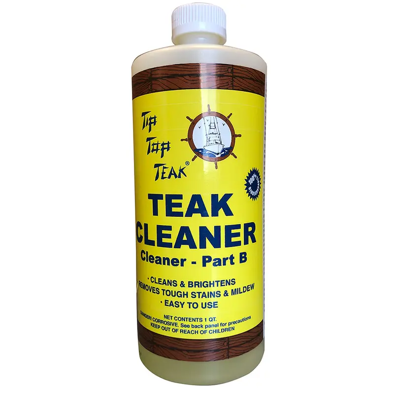 Tip Top Teak Cleaner Part B – Quart-Sized Solution For Deep Restoration 1