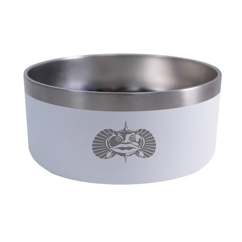 Toadfish White Non-Tip Dog Bowl – Stable, Weighted Design For Pets 1