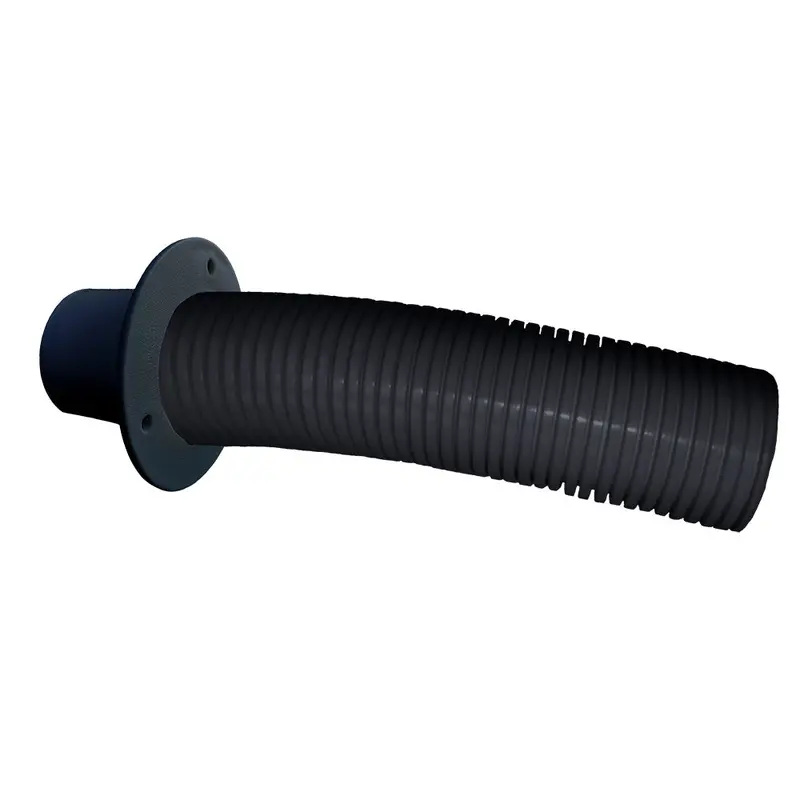 Trident Marine 10-Inch Black Flexible Stern Hose With Transom Flange (Tfk-10) 1
