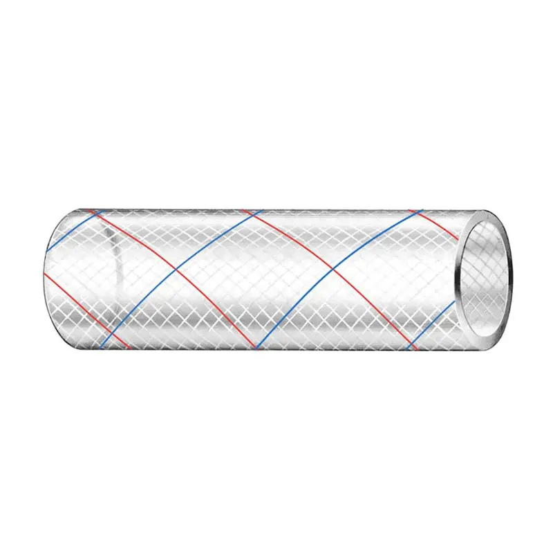 Trident Marine Reinforced Pvc Hose – 1/2-Inch X 50-Foot, Clear With Red/Blue Tracer 1