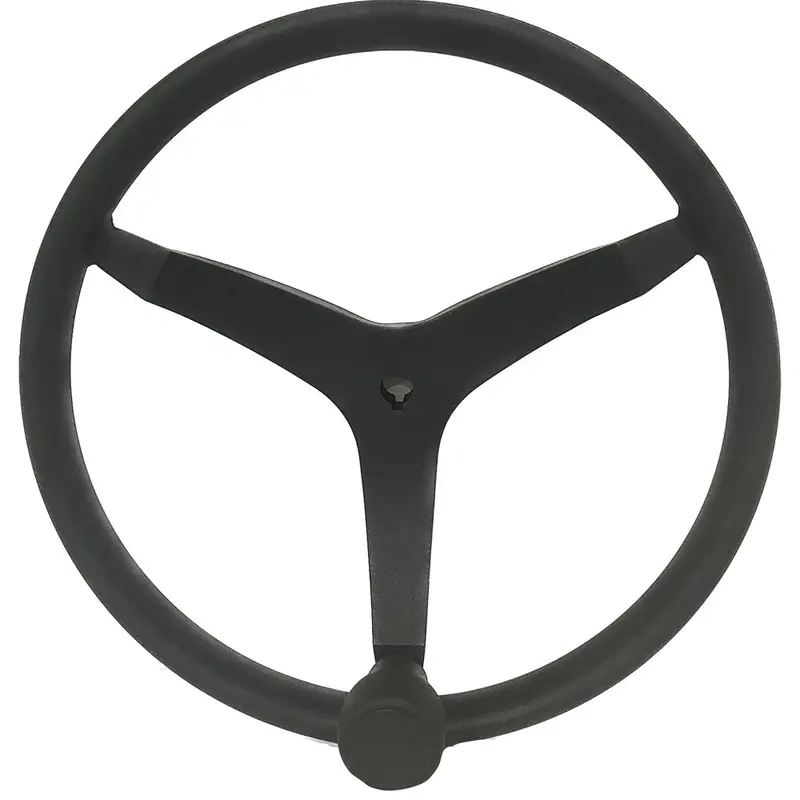 Uflex V46 13.5" Stainless Steel Steering Wheel With Speed Knob – Black Finish [V46B] 1