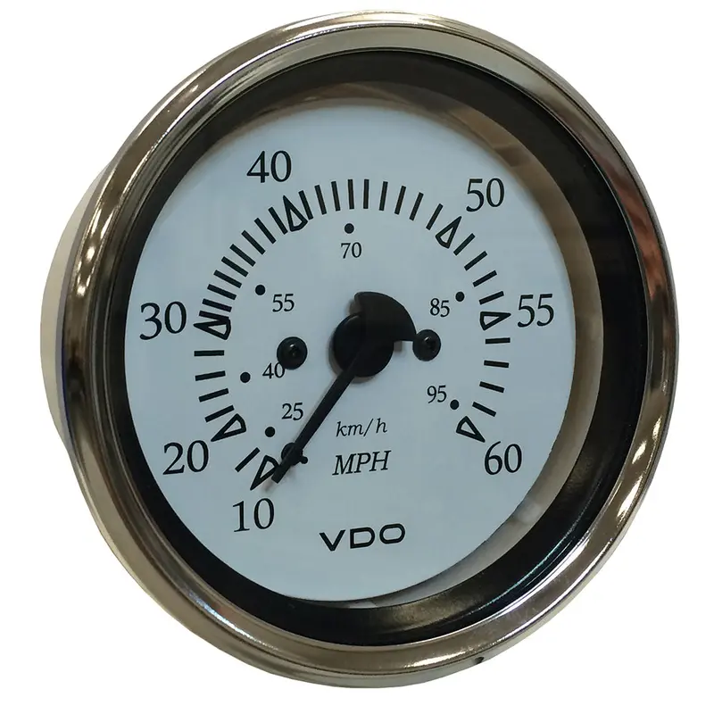 Vdo Cockpit Marine Pitot Tube Speedometer – 85Mm White Dial, 0–60 Mph 1