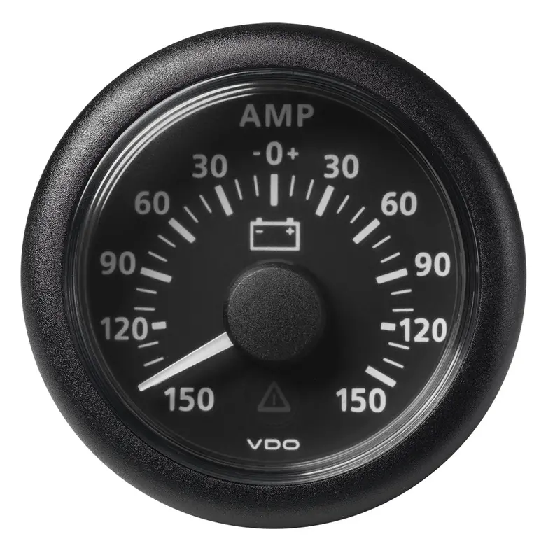 Veratron 52Mm Viewline Battery Status Gauge — ±150 Amp Range, Black Dial & Bezel [A2C59512329] 1