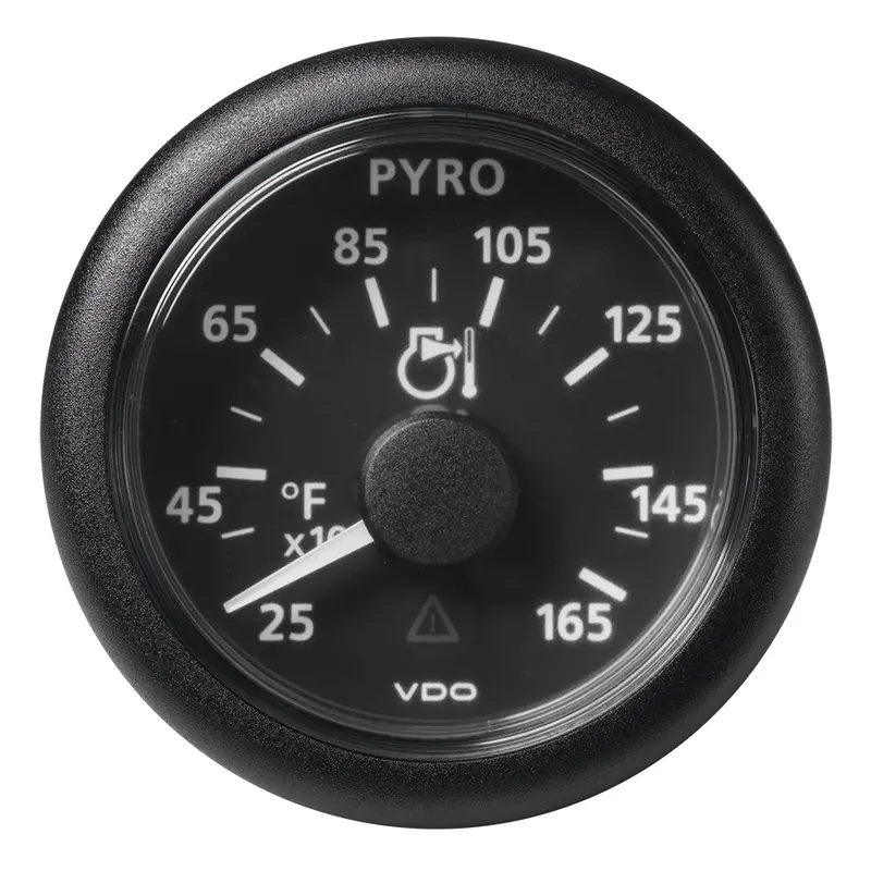 Veratron 52Mm Viewline Pyrometer Gauge — 250°F To 1650°F Range, Black Dial & Bezel [A2C59512334] 1