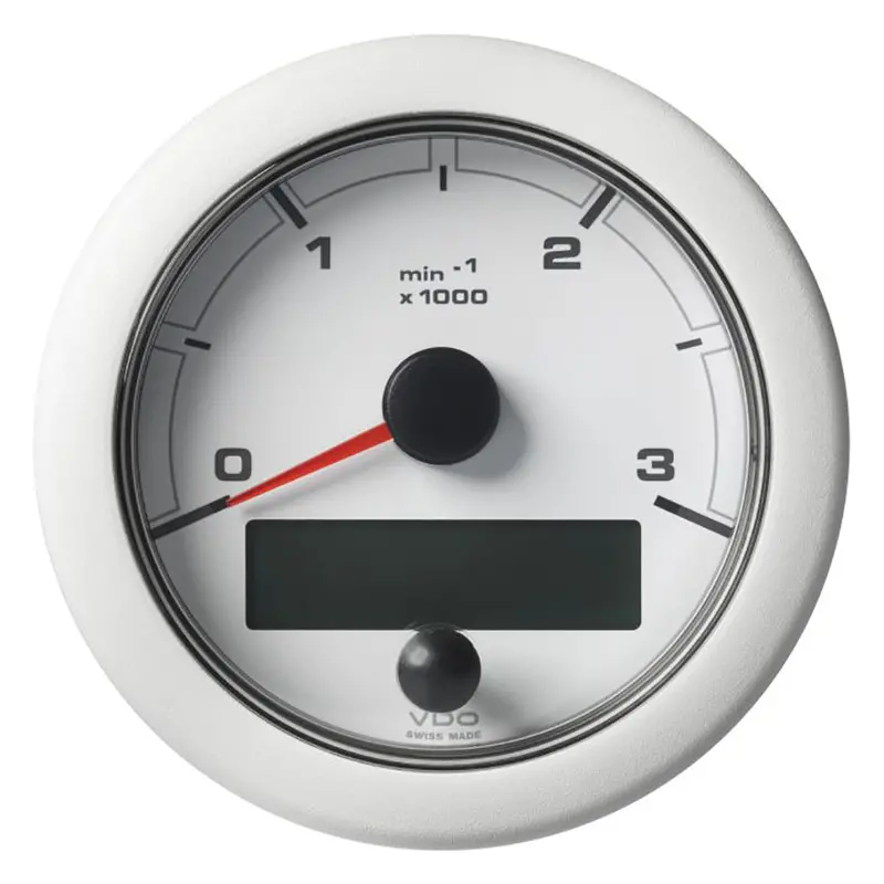 Veratron 85 Mm Oceanlink Nmea 2000 Tachometer – 3000 Rpm, White Dial & Bezel 1