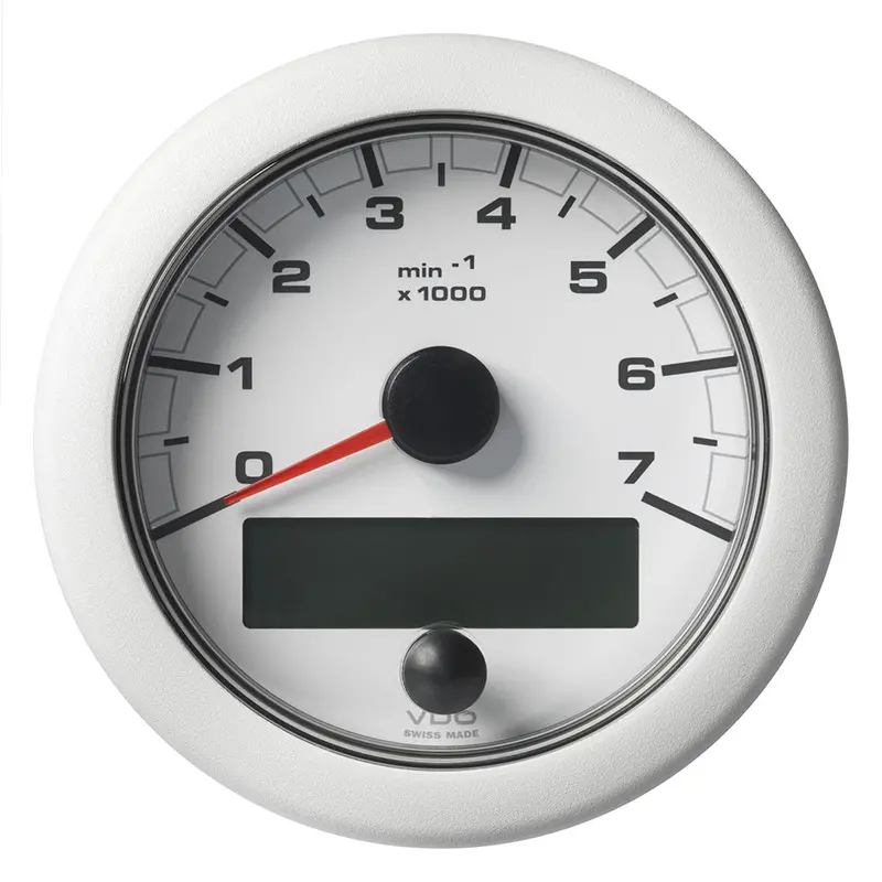 Veratron 85 Mm Oceanlink Nmea 2000 Tachometer – 7000 Rpm, White Dial & Bezel 1