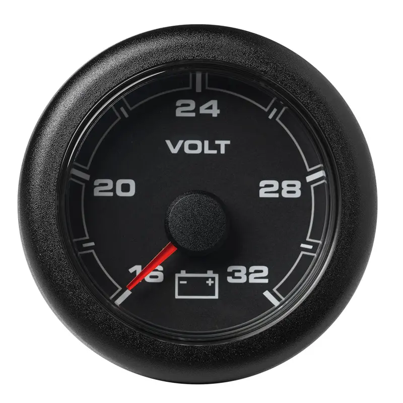 Veratron Oceanlink 52Mm Battery Voltage Gauge – 16–32V Range, Black Dial & Bezel (A2C1066120001) 1