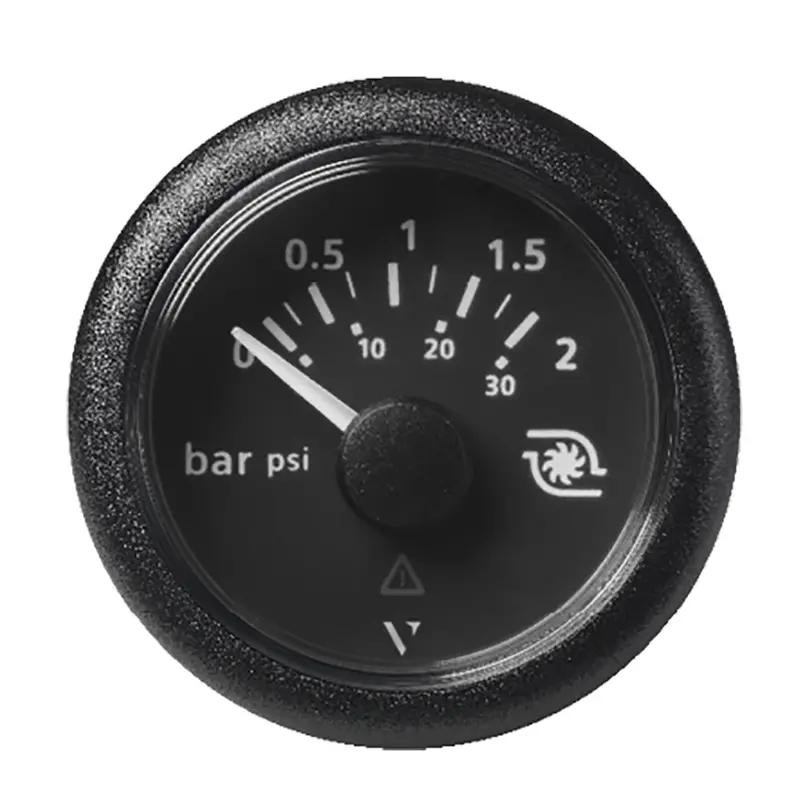 Veratron Viewline 52Mm Boost Pressure Gauge – 2 Bar / 30 Psi Range, Black Dial, Round Bezel (A2C59514149) 1