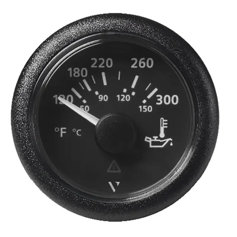 Veratron Viewline 52Mm Oil Temperature Gauge – 120–300°F, Black Dial & Bezel (A2C59514165) 1