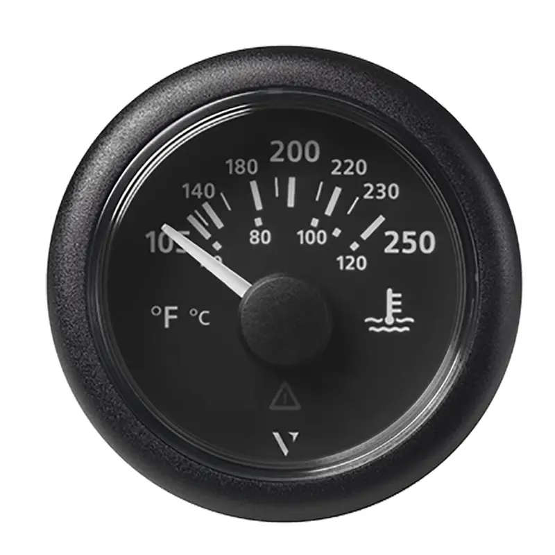 Veratron Viewline 52Mm Water Temperature Gauge – 100–250°F, Black Dial & Bezel (A2C59514176) 1