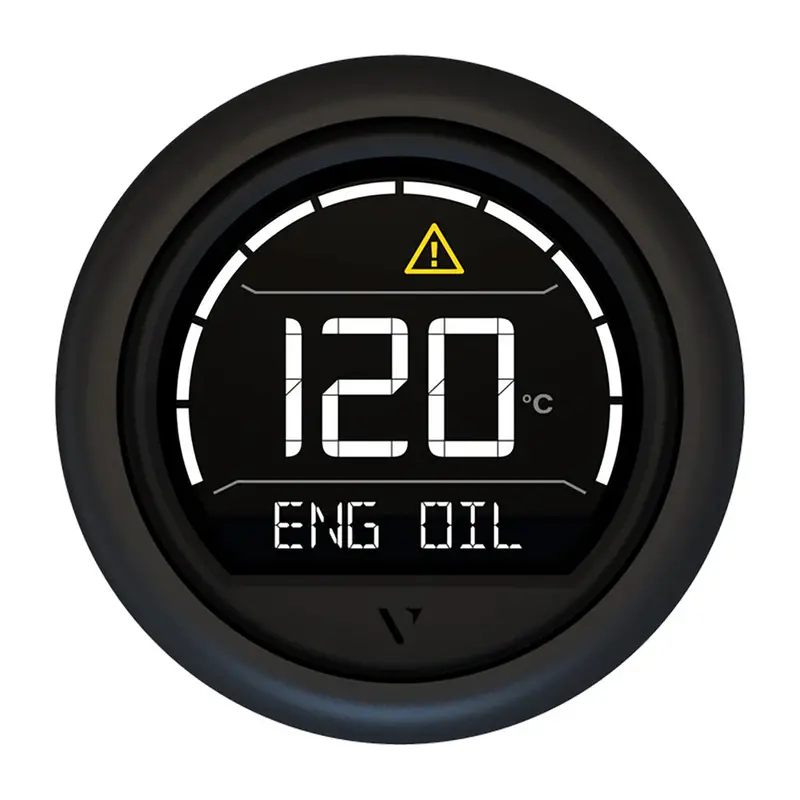 Veratron Vl Digital 52 Gauge With Round Black Bezel – Low-Profile Marine Display [B00205702] 1
