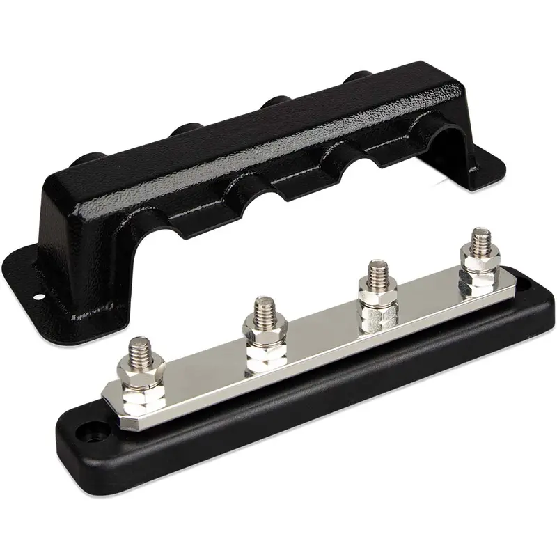 Victron 250A 4-Position Busbar With Cover And 4× 5/16" Terminals [Vbb125040010] 1