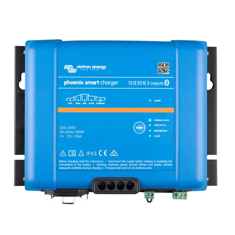 Victron Phoenix Smart Ip43 12V 50A 3-Output Battery Charger – 120–240Vac Input [Psc125053095] 1