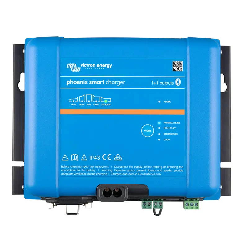 Victron Phoenix Smart Ip43 24V 16A Single+Single Output Charger – 120–240V Ac 1
