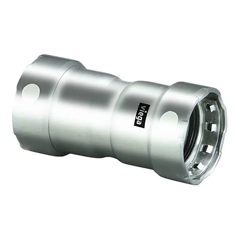 Viega Megapress 1" Stainless Steel 304 Coupling With Stop – Double Press Fitting Enabled By Smart Connect Technology [95295] 1