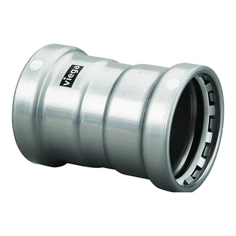 Viega Megapress 3" Carbon Steel Coupling – Stop-Enabled With Fmk Seal, Double-Press Smart Connect (26675) 1