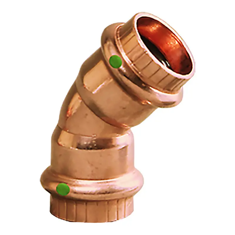 Viega Propress 1/2 In 45° Copper Elbow — Double Press Design With Smart Connect [77607] 1