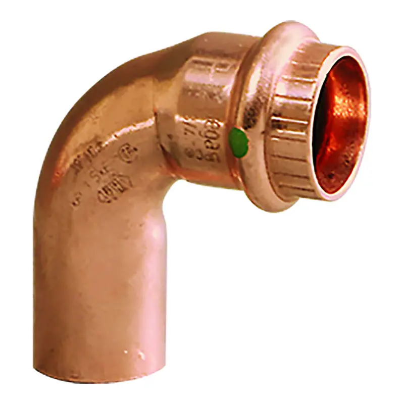 Viega Propress 1 In 90° Copper Elbow Featuring Street/Press Fitting And Smart Connect [77057] 1