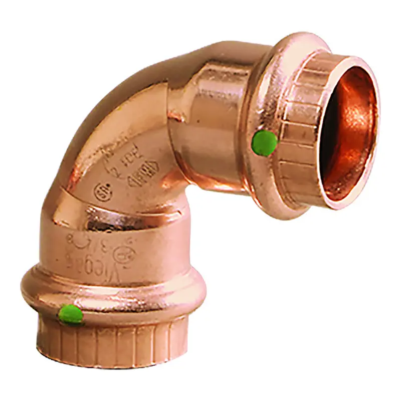 Viega Propress 3/4 In 90° Copper Elbow — Double Press Design With Smart Connect [77022] 1