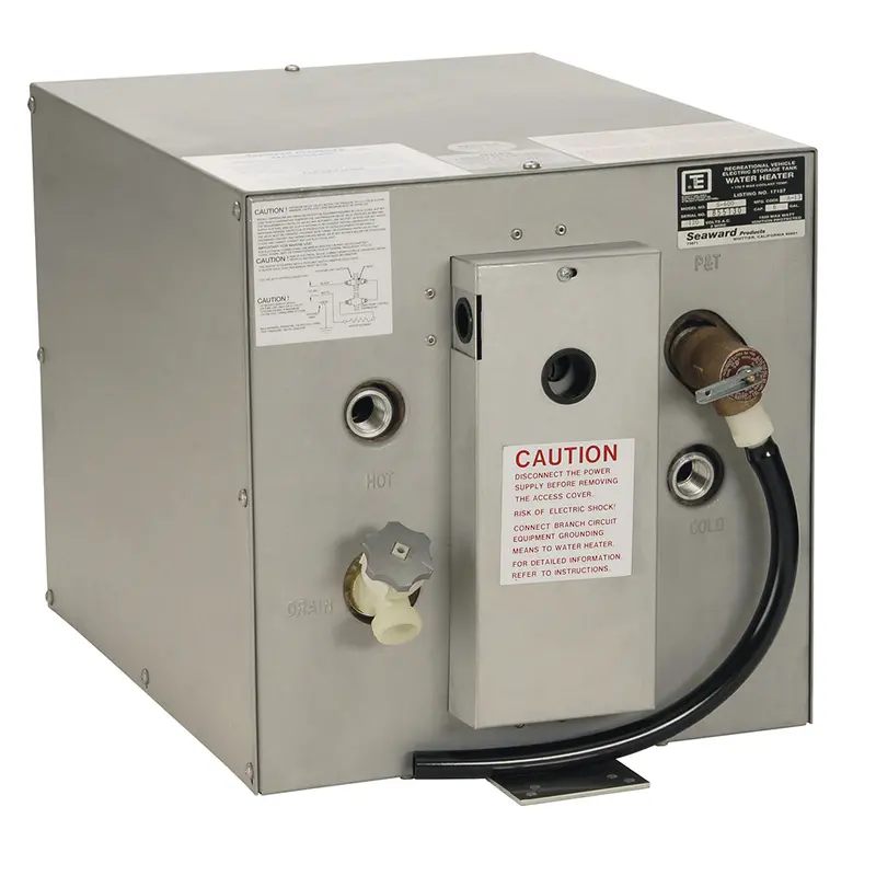 Whale Seaward 6-Gallon Galvanized Steel Hot Water Heater With Rear-Mount Heat Exchanger – 240V, 1500W [S650] 1