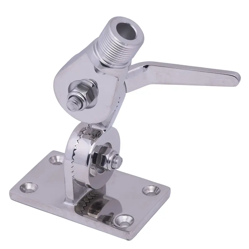 Whitecap Heavy-Duty Ratchet Antenna Mount — 316 Stainless Steel, Reinforced Design (S-1802Bc) 1