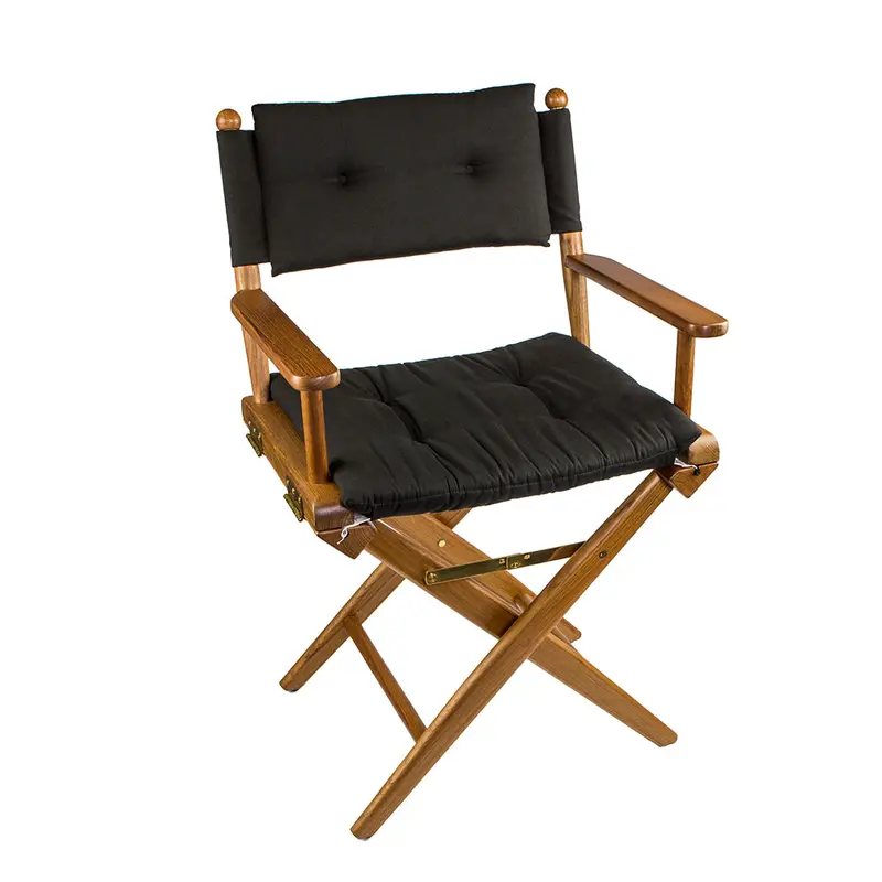 Whitecap Teak Directors Chair With Black Cushion [61041] 1